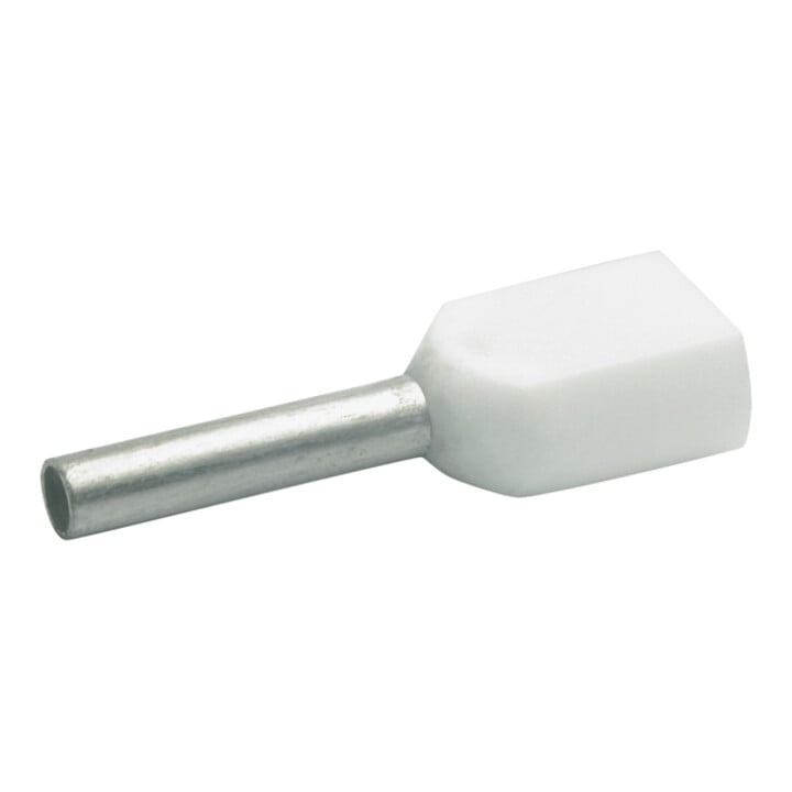 Klauke Cosse à double conducteur 2x0,5 mm² isolée blanche 869/8