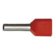 Klauke Cosse à sertir 2x1 L 18 isolée rouge 871/18