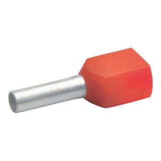 Klauke Manchon de câble double 2x1 mm² rouge isolé 871/8
