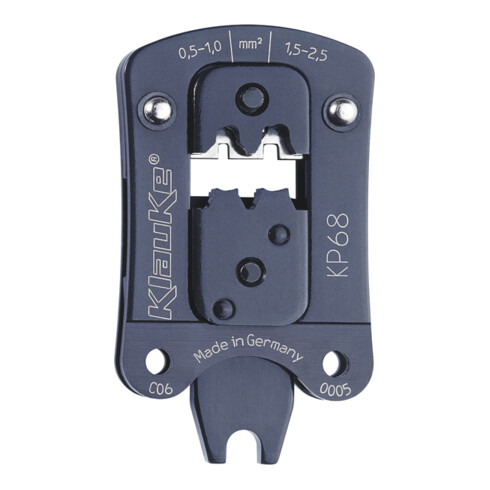 Klauke Presskopf für Flachsteckhülsen 6,3 mm Steckbreite