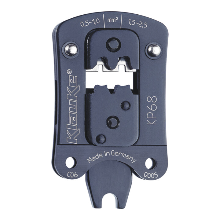 Klauke Presskopf für Flachsteckhülsen 6,3 mm Steckbreite
