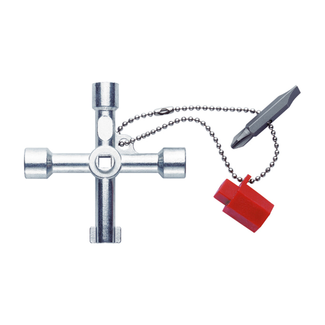 Klauke Schaltschrankschlüssel mit Kette + Adapter KL 500