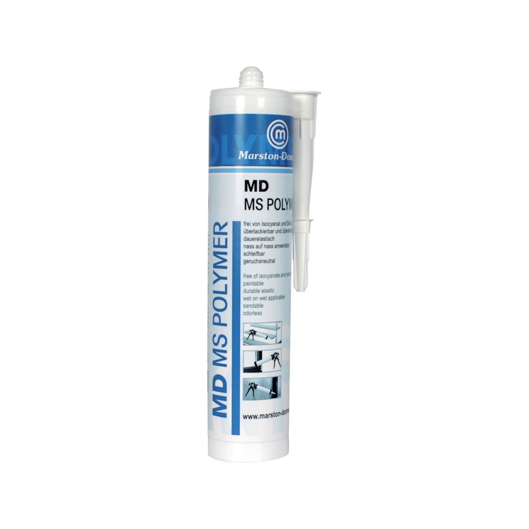 Kleb- u. Dichtstoff MD-MS Polymer weiß 440g Kartusche MARSTON ; Marston-Domsel
