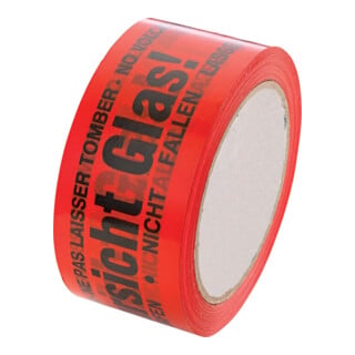 Klebeband PVC 50mmx66m -Vorsicht Glas- 4-sprachig