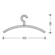 Kleiderb.570.1B 90 Ku.90 tiefschwarz ma B.450mm H.190mm HEWI-4