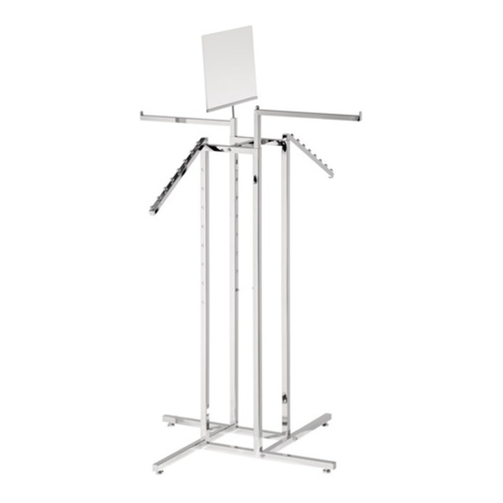 Kleiderständer B.580mm H.1300mm T.70mm 4-Arm MET chrom