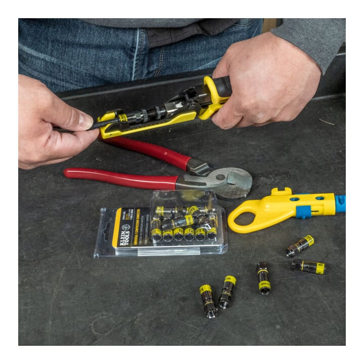 Klein Tools F-Kompressionsstecker RG6 RG6Q Universal 10-teilig