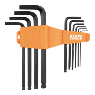 Klein Tools Jeu de clés à pipe long 10 pièces tête sphérique métrique
