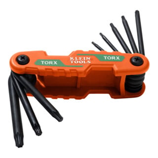 Klein Tools Jeu de clés Torx coudées pliables 8 pièces compact