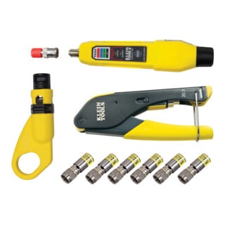 Klein Tools Koax Installatie- en testset RG6 RG6Q met kabeltester