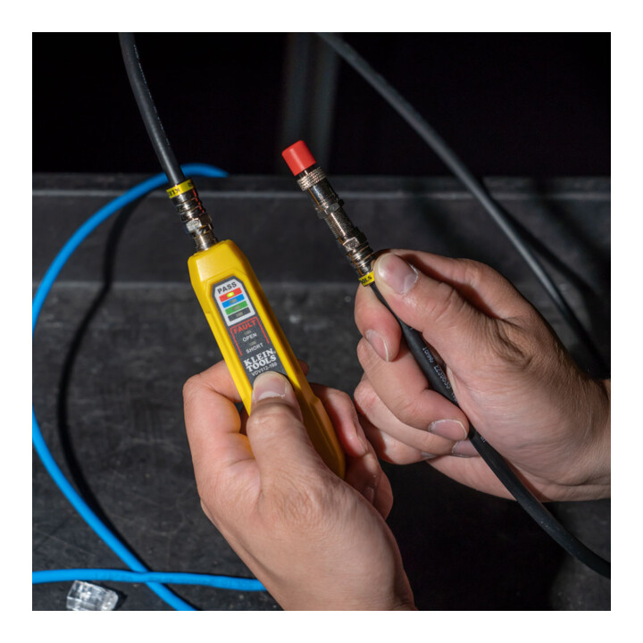 Klein Tools Koax Installations und Testset Push On RG6 RG6Q mit Kabeltester