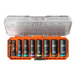Klein Tools Langdopsleutelset KNECT™ 3/8 inch metrisch 9-dlg.