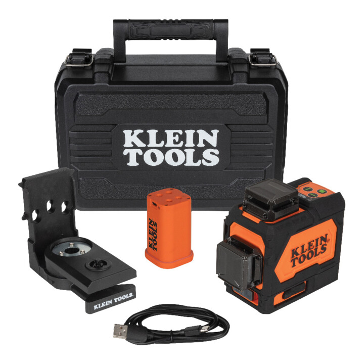 Klein Tools Laser de ligne vert 360° autolissant 60 m rechargeable