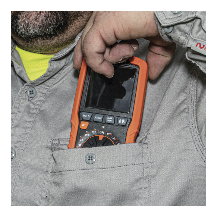 Klein Tools Multimeter digital TRMS Auto Range 600 V schlank CAT III