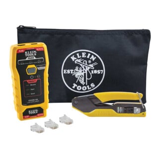 Klein Tools Netzwerk Installationsset Pass-Thru™ RJ45 Cat5e Cat6 mit Tester
