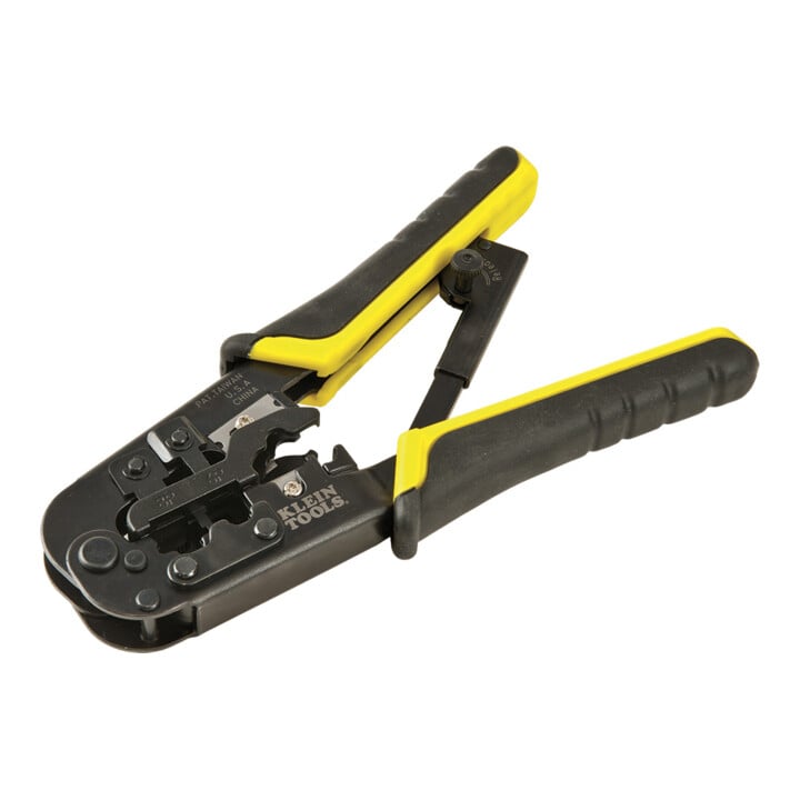 Klein Tools Netzwerkinstallationsset RJ45 Cat5e Cat6 Crimpzange Punchdown