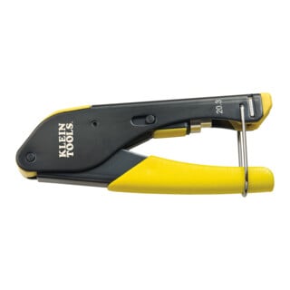Klein Tools Pince à compression compacte pour connecteurs coaxiaux F RG59 RG6 14,2 cm