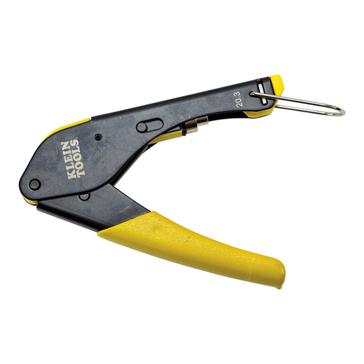 Klein Tools Pince à compression compacte pour connecteurs coaxiaux F RG59 RG6 14,2 cm