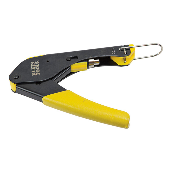 Klein Tools Pince à compression compacte pour connecteurs coaxiaux F RG59 RG6 14,2 cm