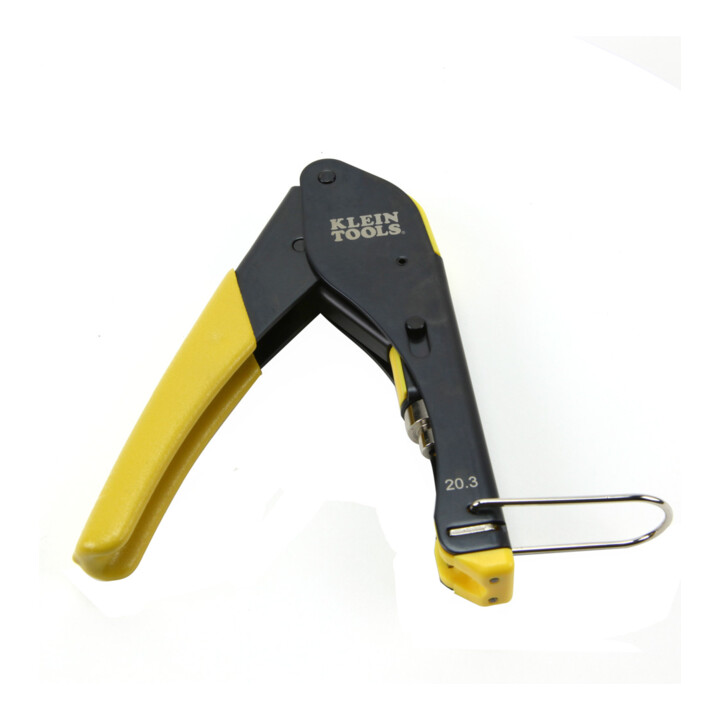 Klein Tools Pince à compression compacte pour connecteurs coaxiaux F RG59 RG6 14,2 cm