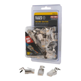 Klein Tools RJ45 Pass-Thru™ datastekker CAT6A STP 50-dlg.