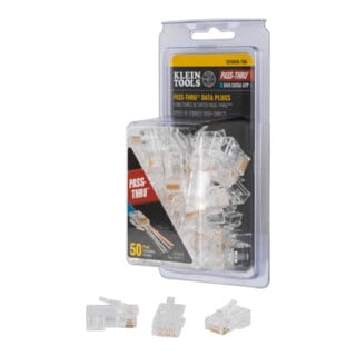 Klein Tools RJ45 Pass-Thru™ datastekker CAT6A UTP 50-dlg.