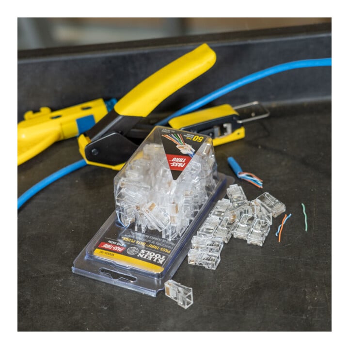 Klein Tools RJ45 Pass-Thru™ Datenstecker CAT6 50-teilig