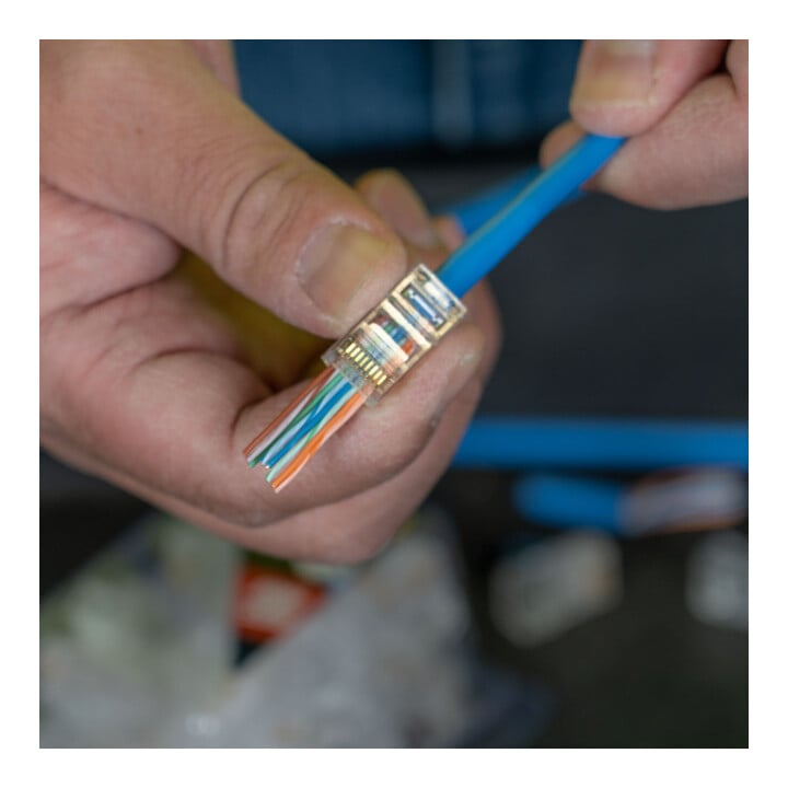 Klein Tools RJ45 Pass-Thru™ Datenstecker CAT6 50-teilig