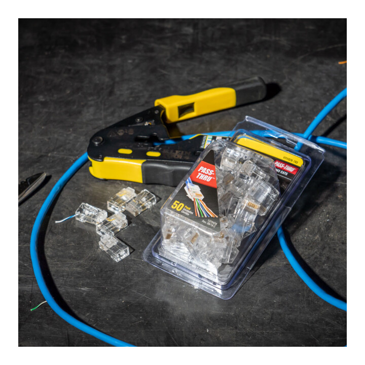Klein Tools RJ45 Pass-Thru™ Datenstecker CAT6 50-teilig