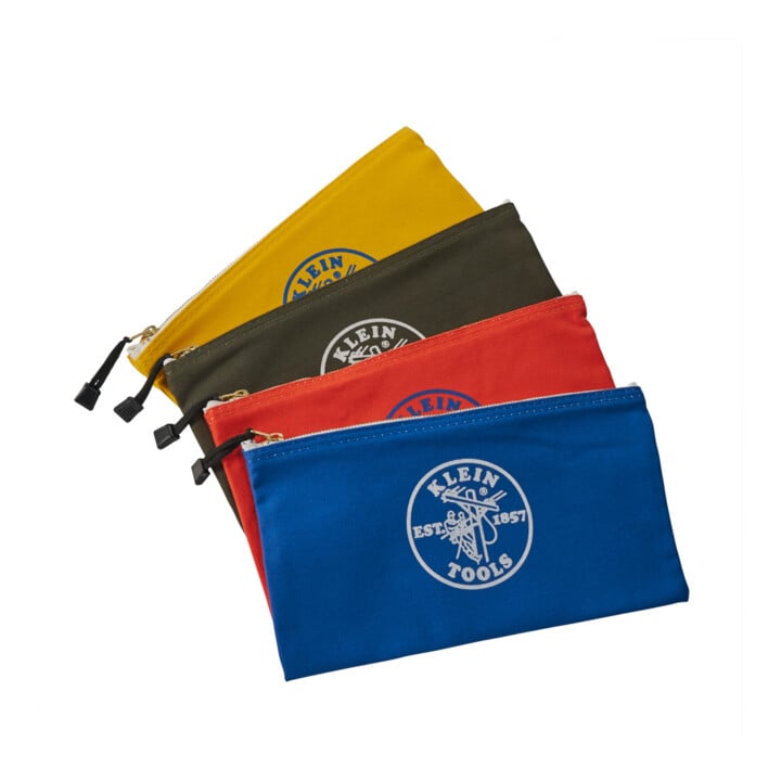 Klein Tools Set de 4 pochettes à outils en toile avec fermeture éclair
