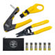 Klein Tools Set d'installation coaxiale RG59 RG6 RG6Q avec pince à compression