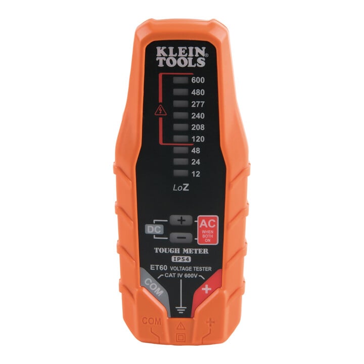 Klein Tools Spanningstester AC DC 12 tot 600 V LED CAT IV 600 V
