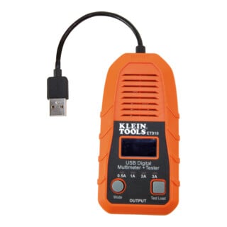 Klein Tools USB A digitale tester spanning stroom capaciteit LCD