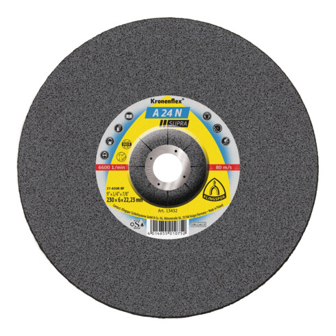 Klingspor A 24 N Schruppscheiben, 230 x 6 x 22,23 mm gekröpft