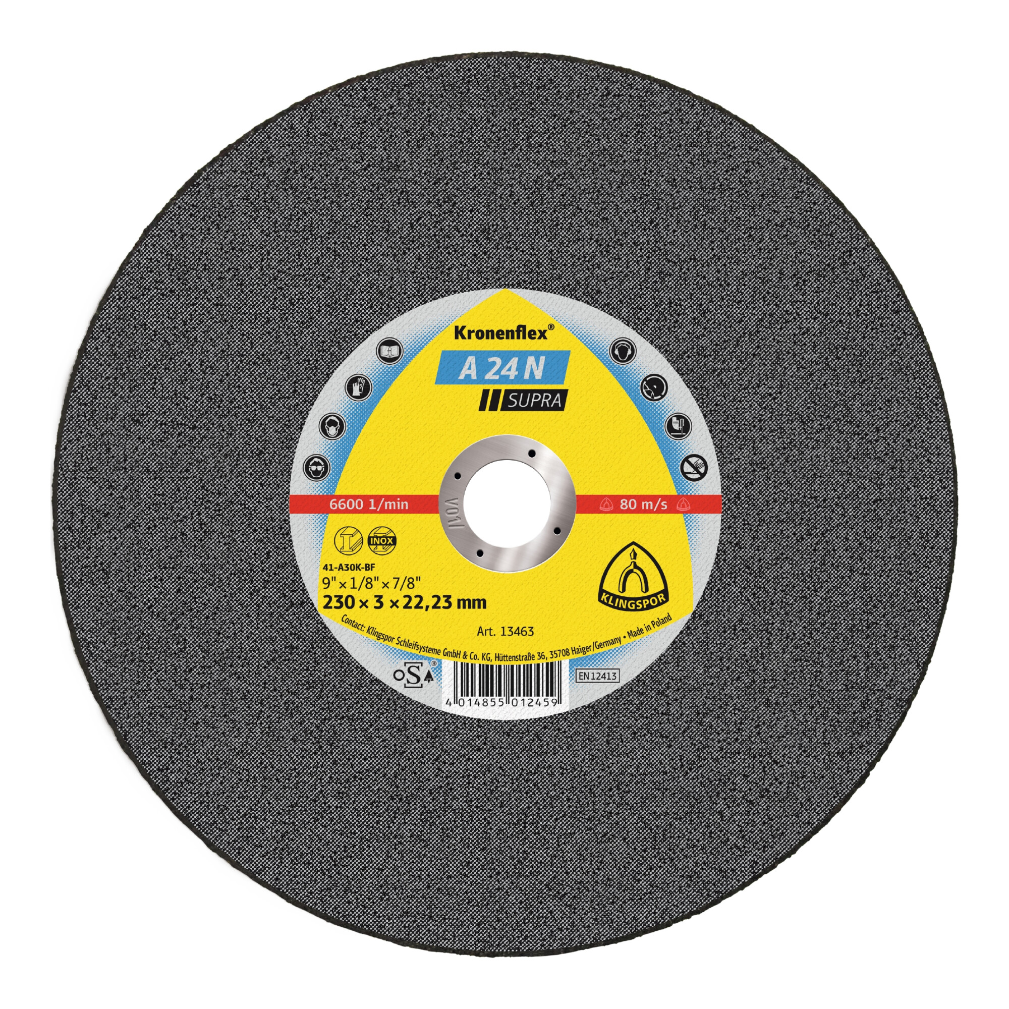 Klingspor A 24 N Trennscheiben, 125 x 2,5 x 22,23 mm gekröpft