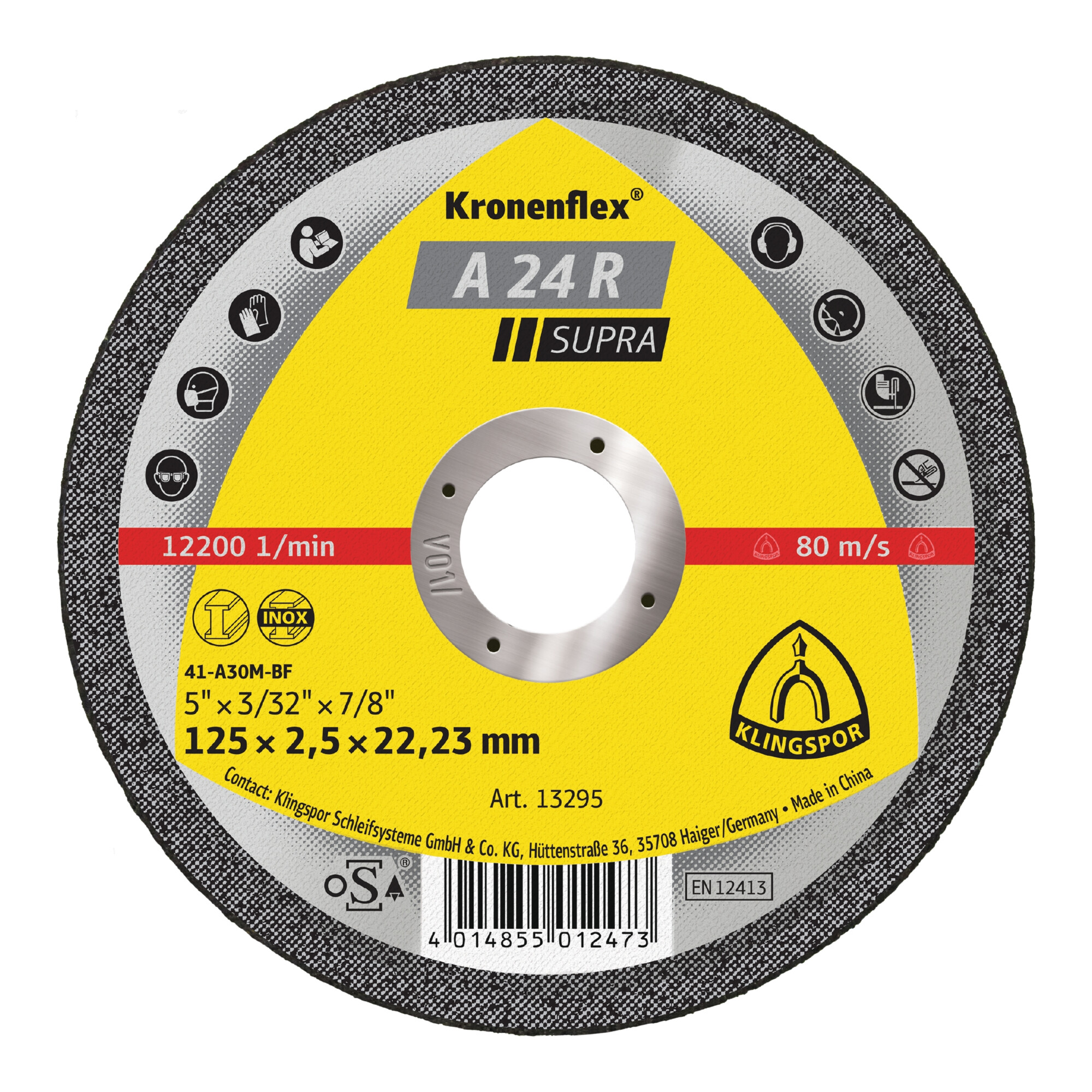 Klingspor A 24 R Trennscheiben, 125 x 2,5 x 22,23 mm gerade