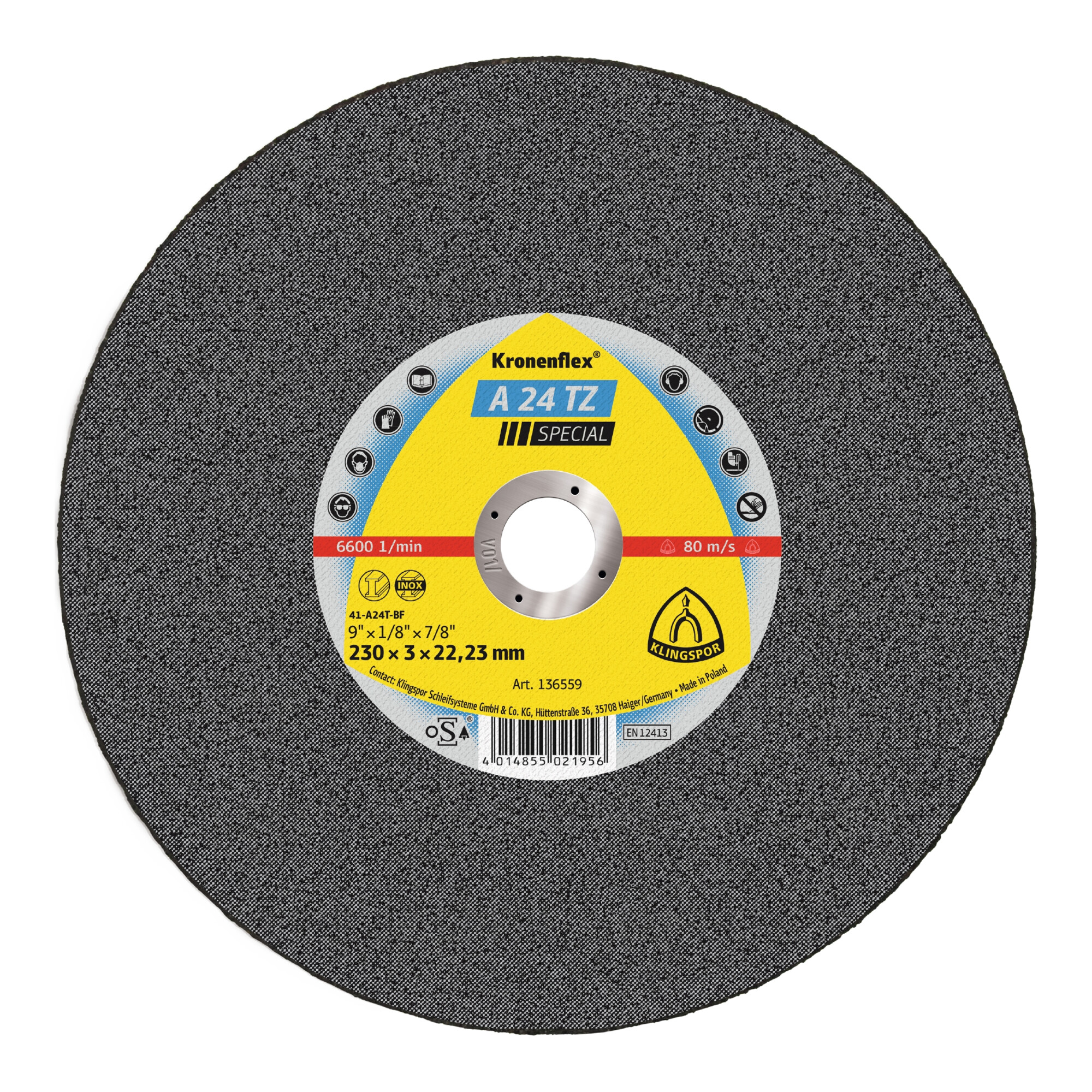 Klingspor A 24 TZ Trennscheiben, 125 x 2,5 x 22,23 mm gekröpft