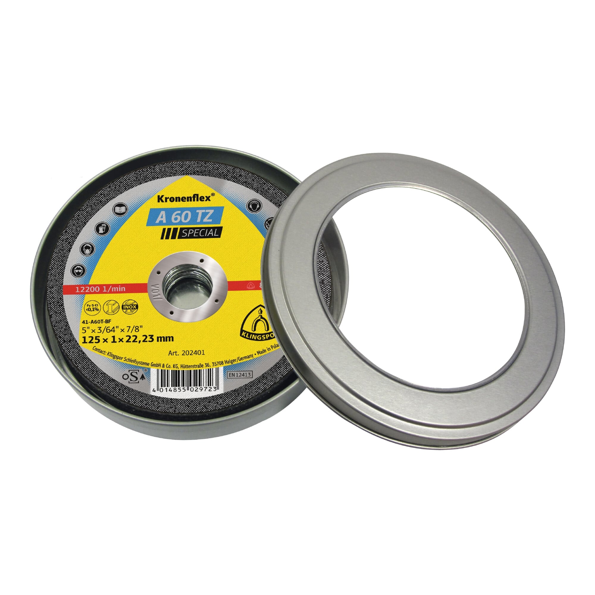 Klingspor A 60 TZ Trennscheiben, 125 x 1 x 22,23 mm gerade