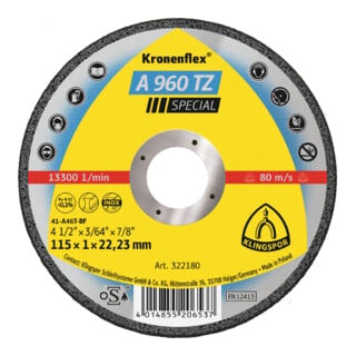 Klingspor A 960 TZ doorslijpschijven 1 mm