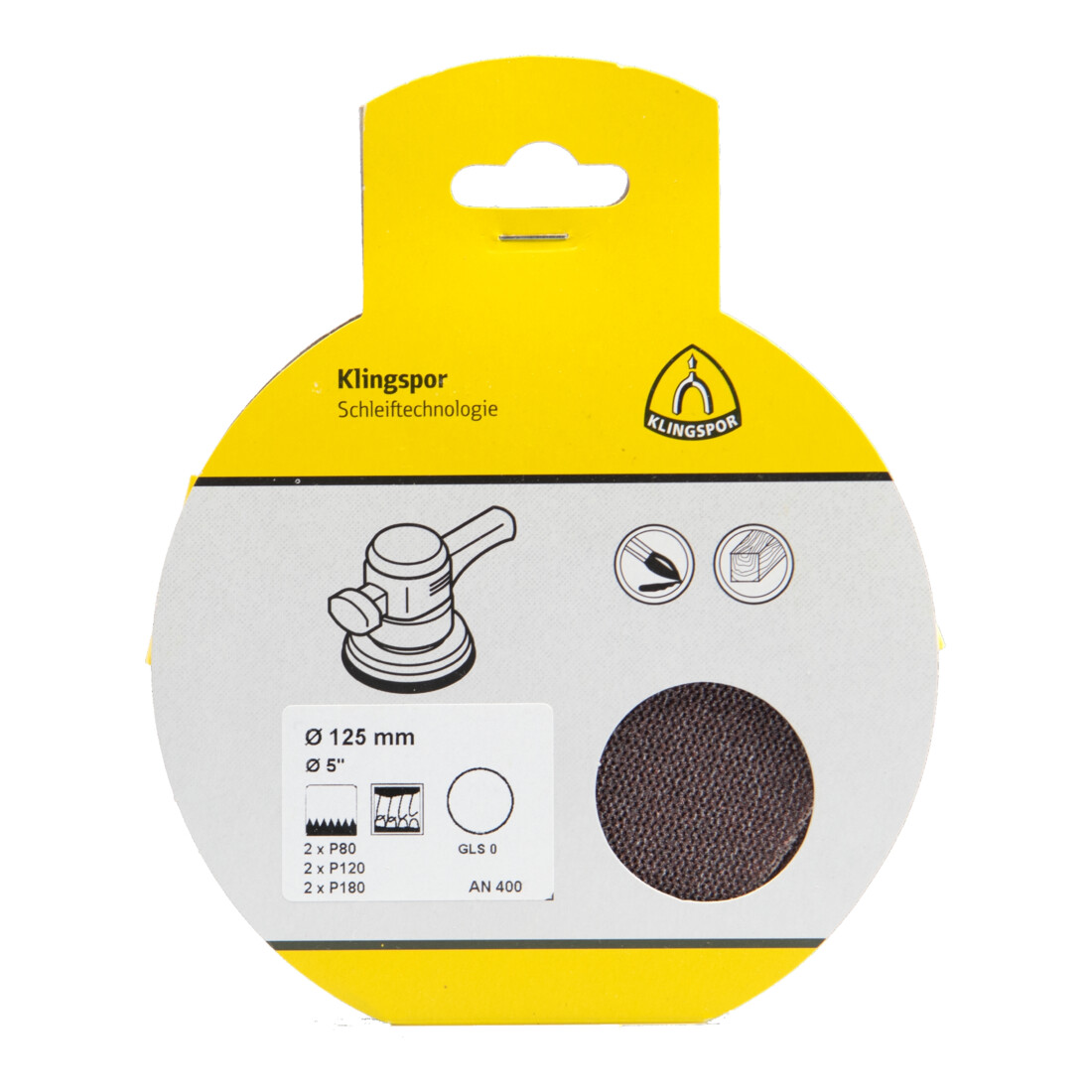 Klingspor AN 400 Gitterscheiben/Dreiecke/Set, 125 mm, SB-verpackt im Reiter