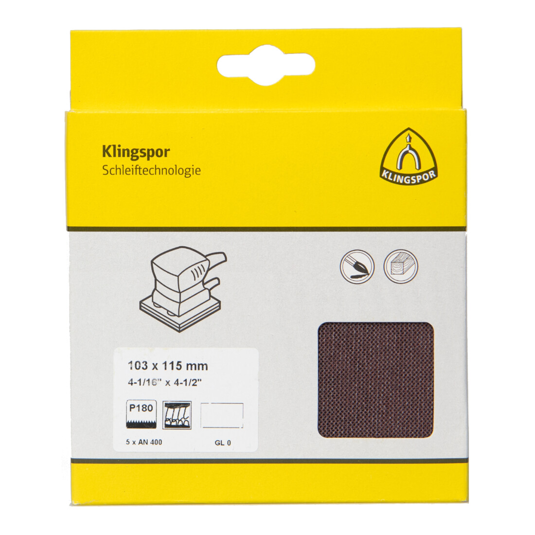 Klingspor AN 400 Gitterstreifen, Korn 240 103 x 115 mm, SB-verpackt im Reiter