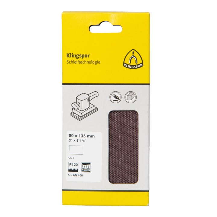 Klingspor AN 400 Gitterstreifen, Korn 240 115 x 230 mm, SB-verpackt im Reiter