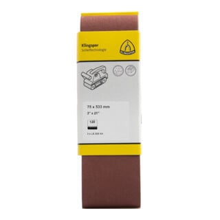 Klingspor Bande abrasive courte SB 3 pcs 75 x 533 mm K60