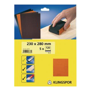 Klingspor Bogen / Streifen SB-Verpackt PL 31 B, LxB 230X280, Korn 120