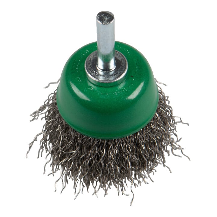 Klingspor BTS 600 W Topfbürste mit Schaft, 50 x 6 mm, 0,3 Stahl