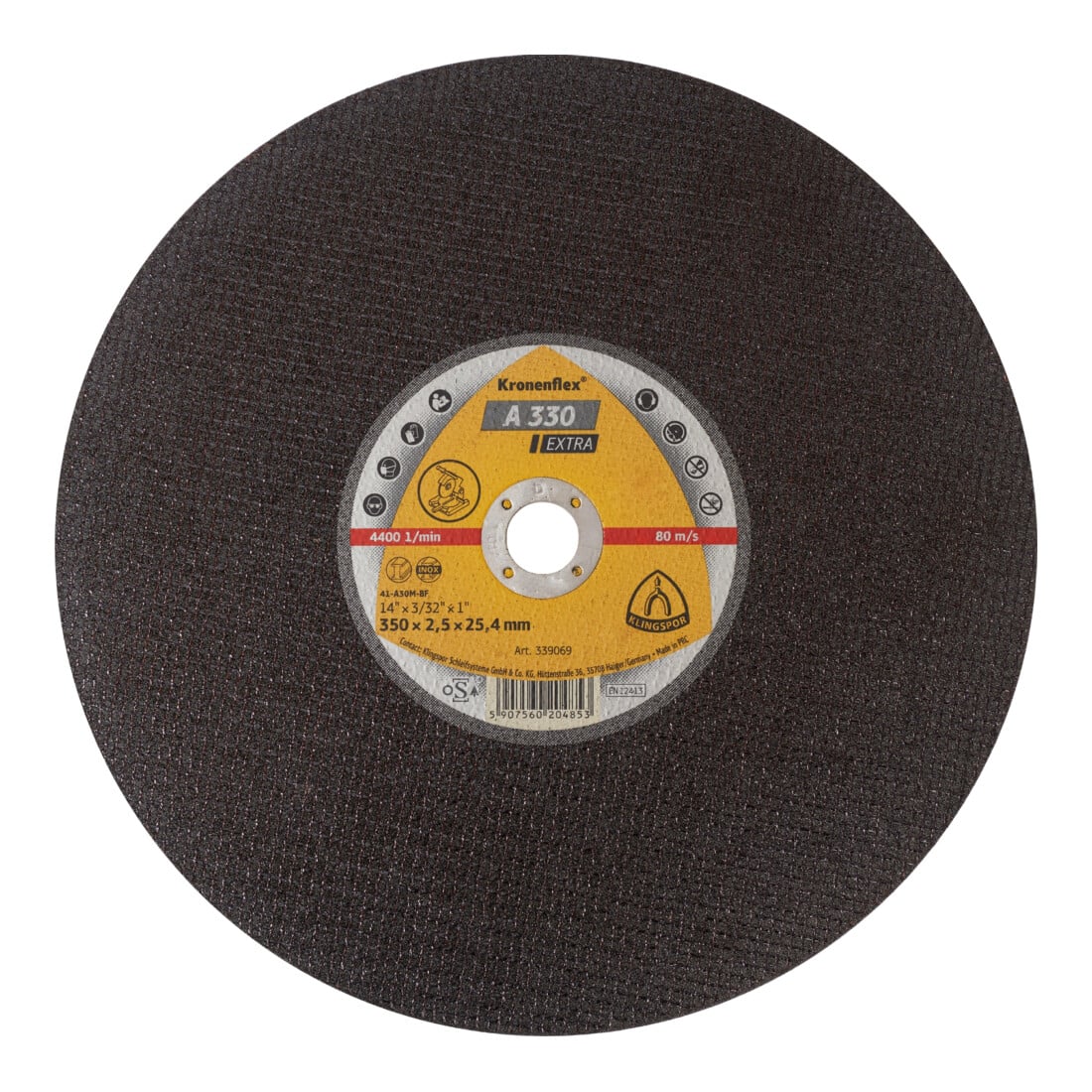 Klingspor Dischi da taglio A 330 EX di grandi dim., 305x2,5x25,4mm, piano
