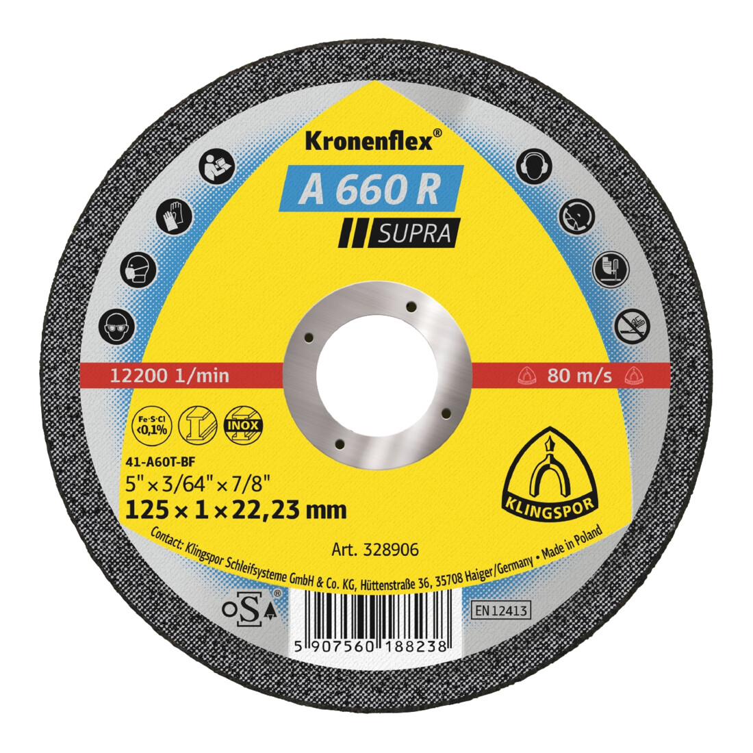 Klingspor Disco per troncatura A 660 R, diritto