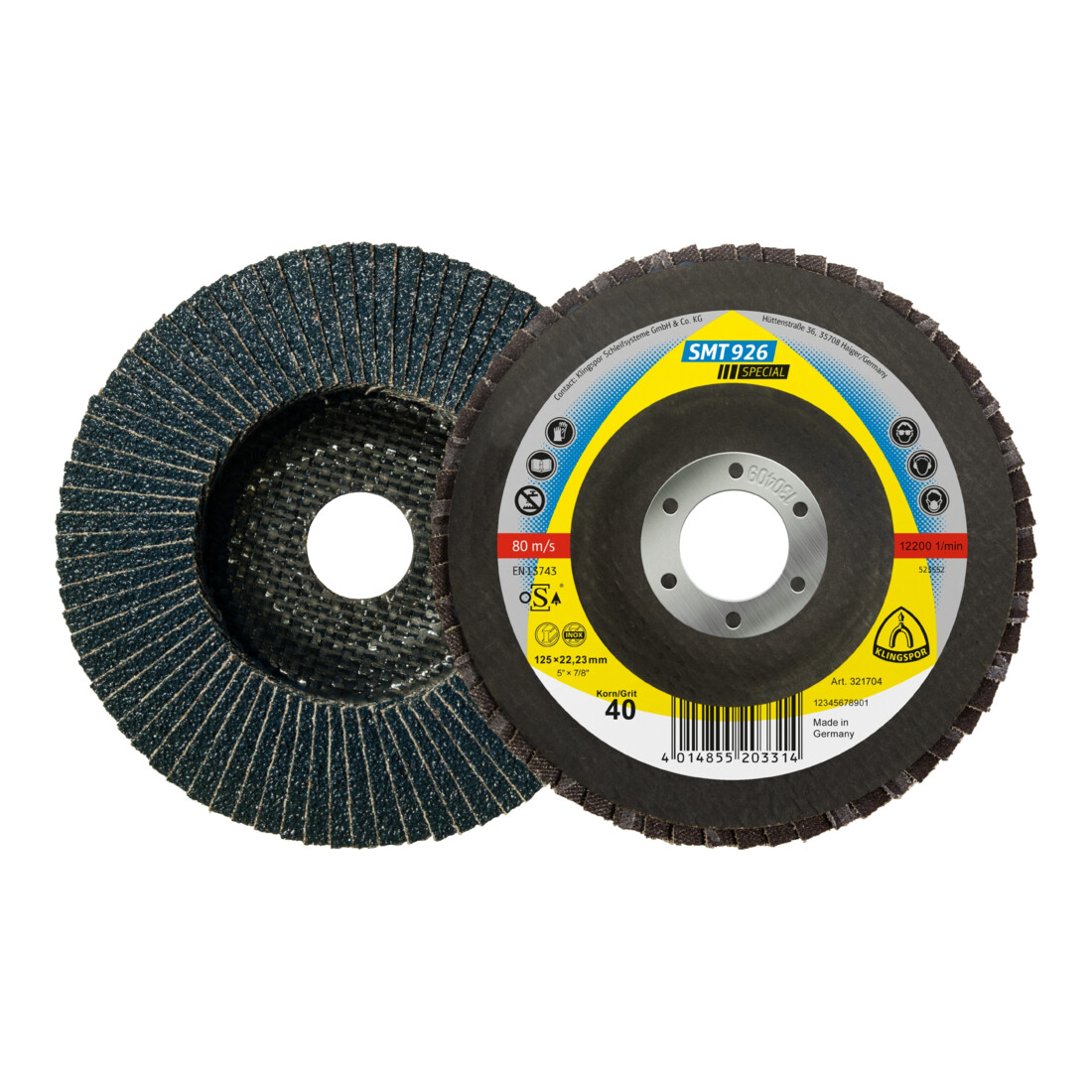 Klingspor Dischi lamellari SMT 926, convessi
