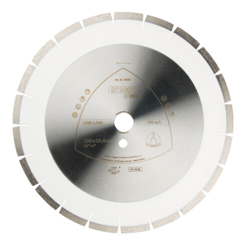 Klingspor Dischi per troncatura diamantati DT 900 U 450x3,6x30mm, 32 segmenti, 40x3,6x10mm, a dentatura stretta