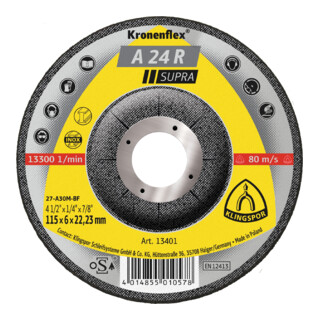 Klingspor Disco per sgrossatura A 24 R Supra Kronenflex® per acciaio